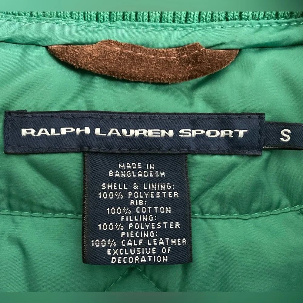 Ralph Lauren Sport Quilted Puffer Equestrian Crest Zip Up Vest - Picture 7 of 8